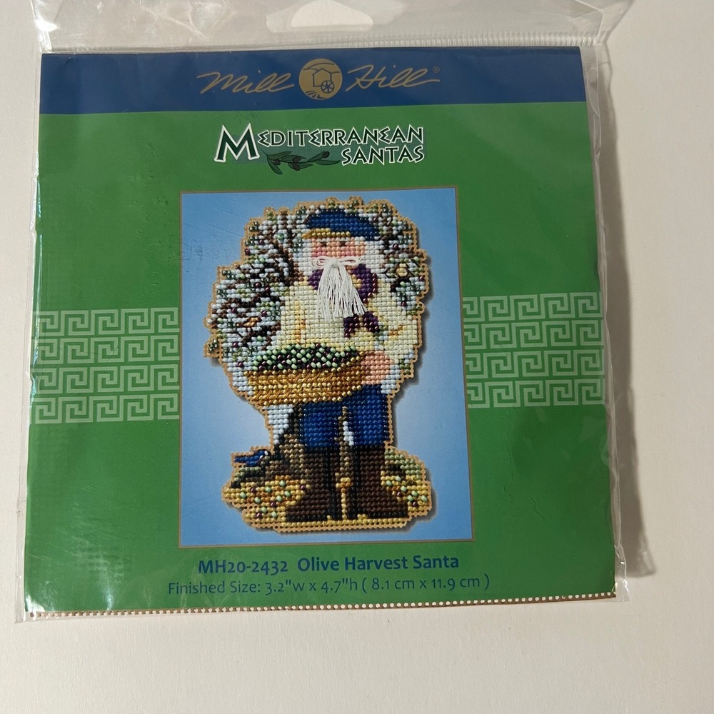 Mill Hill Mediterranean Santas Olive Harvest Santa MH20-2432 Cross stitch Beads